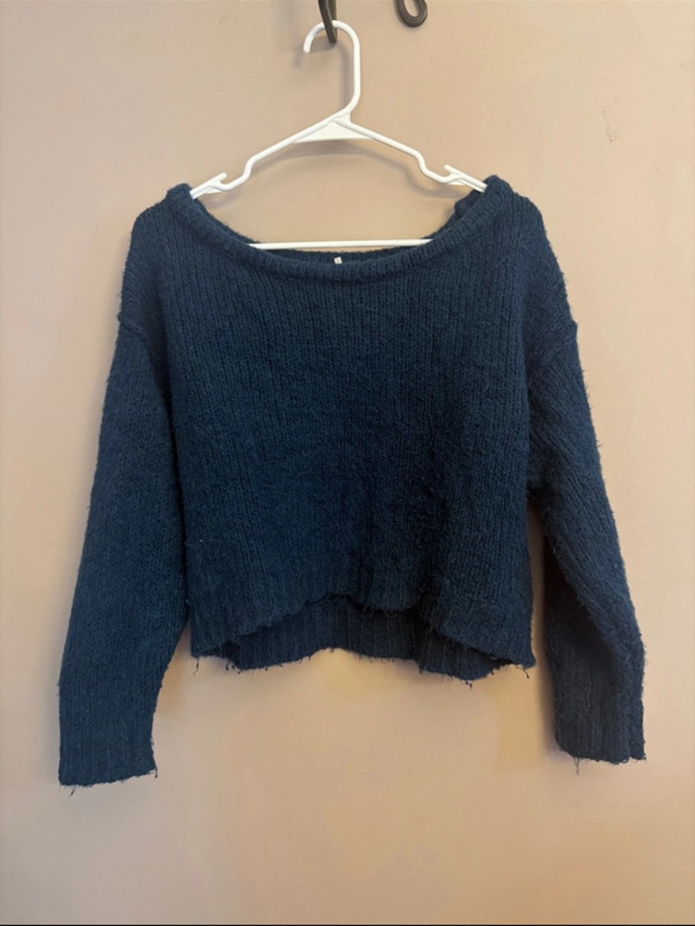Anthropologie Boatneck Sweater-Navy